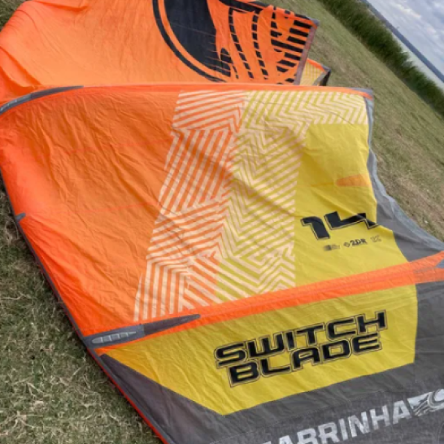 Kitesurfing Cabrinha SwitchBlade 14m +/- bara Overdrive Recoil 2018